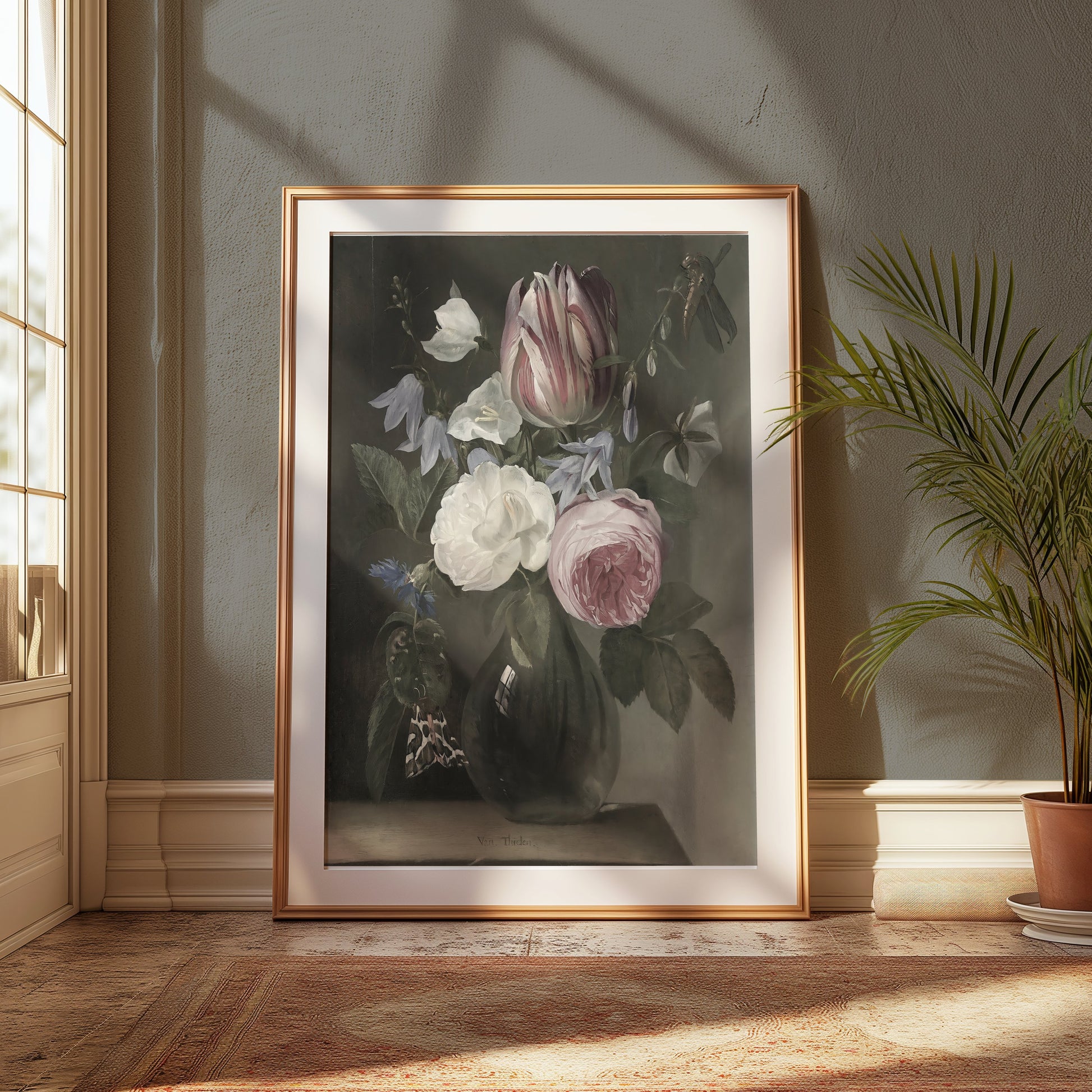 Premium Poster of Beautiful Floral Still Life Vase Painting Art Posters