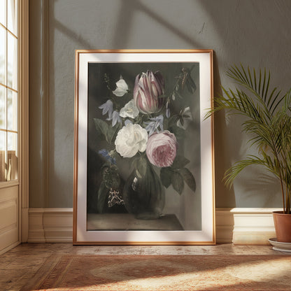 Premium Poster of Beautiful Floral Still Life Vase Painting Art Posters