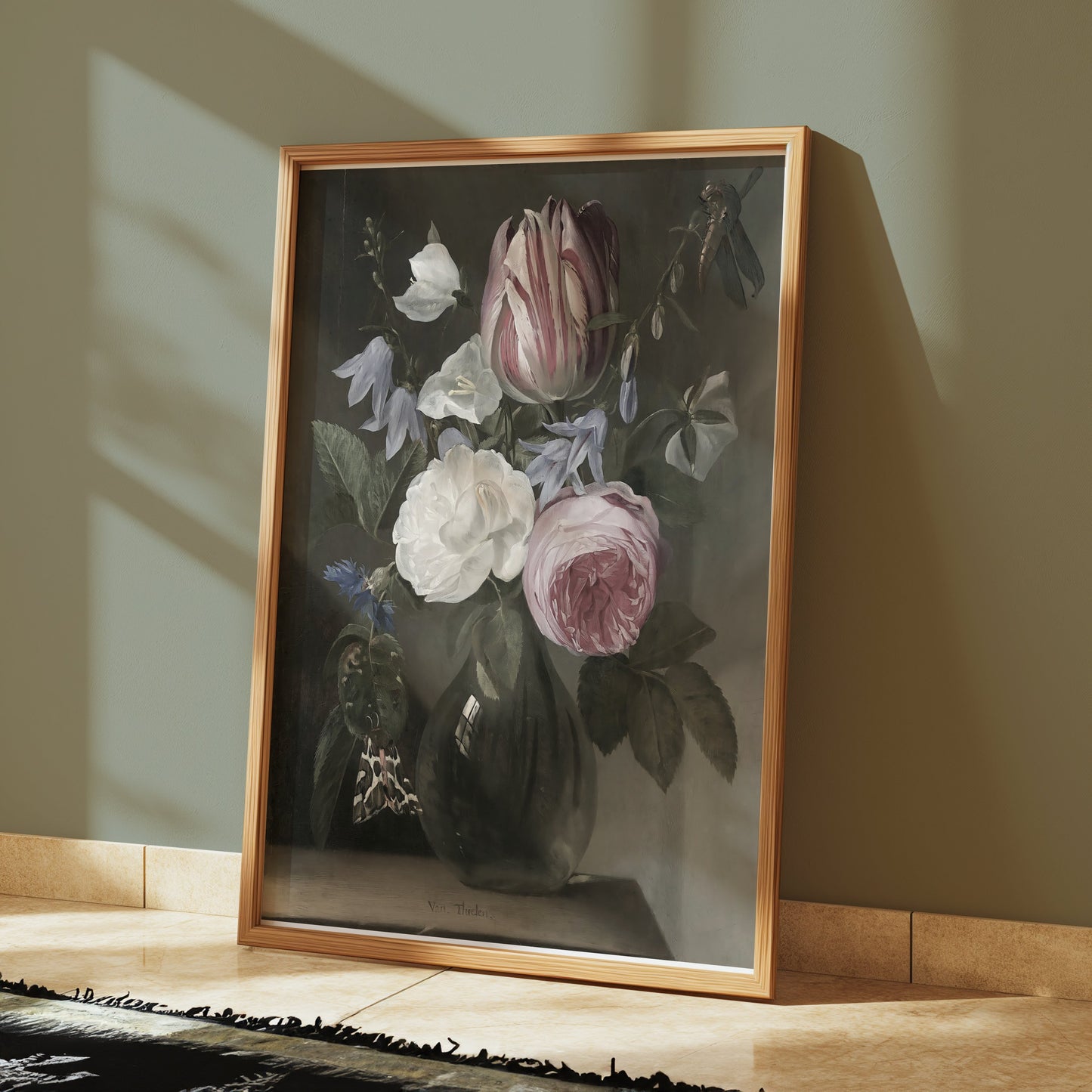 Premium Poster of Beautiful Floral Still Life Vase Painting Art Posters