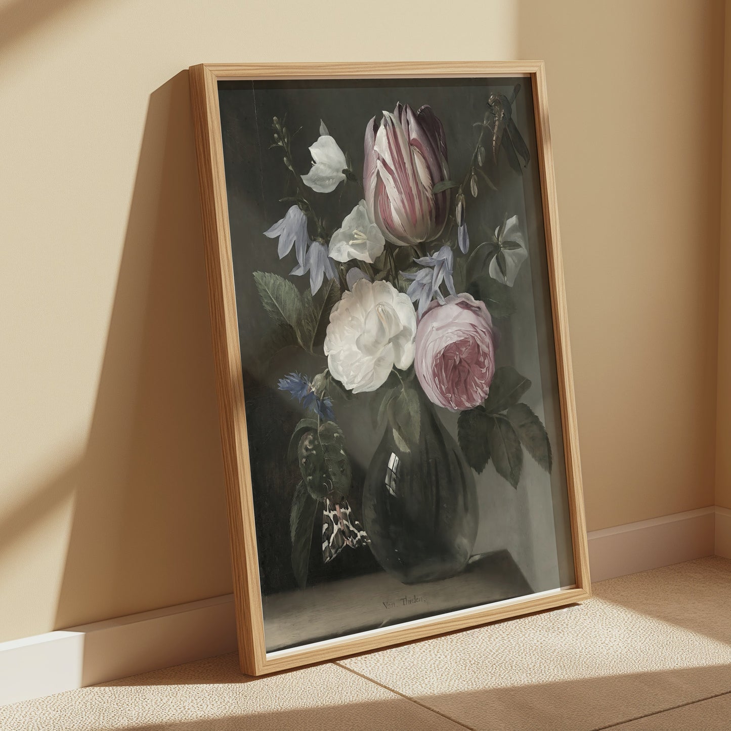 Premium Poster of Beautiful Floral Still Life Vase Painting Art Posters
