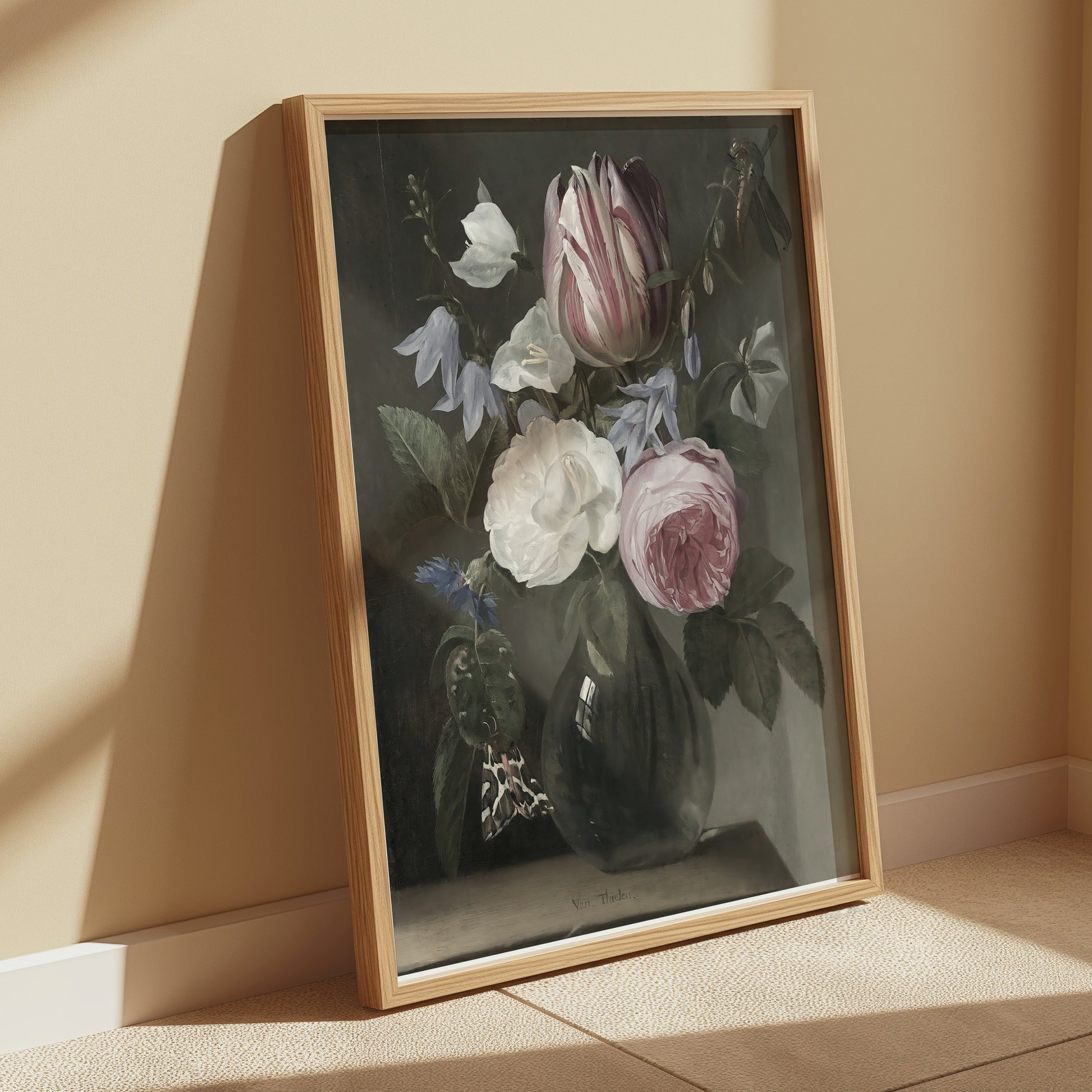Premium Poster of Beautiful Floral Still Life Vase Painting Art Posters