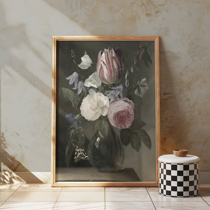 Premium Poster of Beautiful Floral Still Life Vase Painting Art Posters