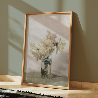 Premium Poster of Beautiful Flower Arrangement in Glass Vase Posters