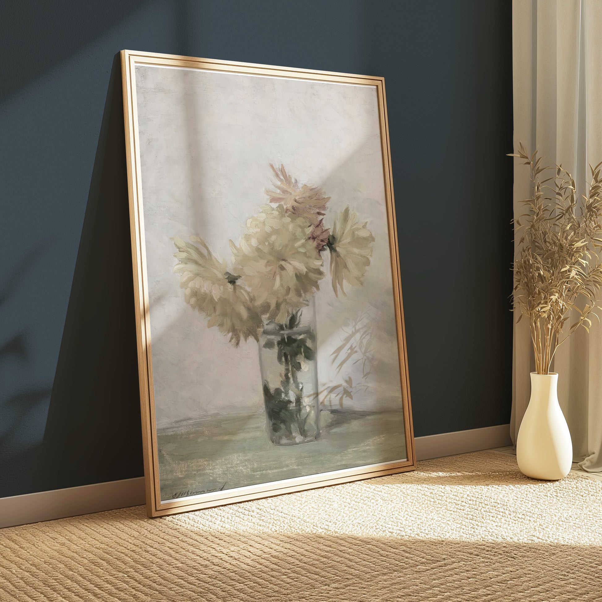Premium Poster of Beautiful Flower Arrangement in Glass Vase Posters