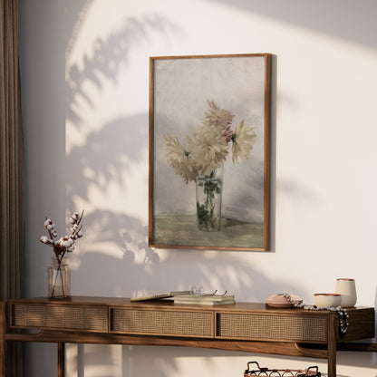 Premium Poster of Beautiful Flower Arrangement in Glass Vase Posters