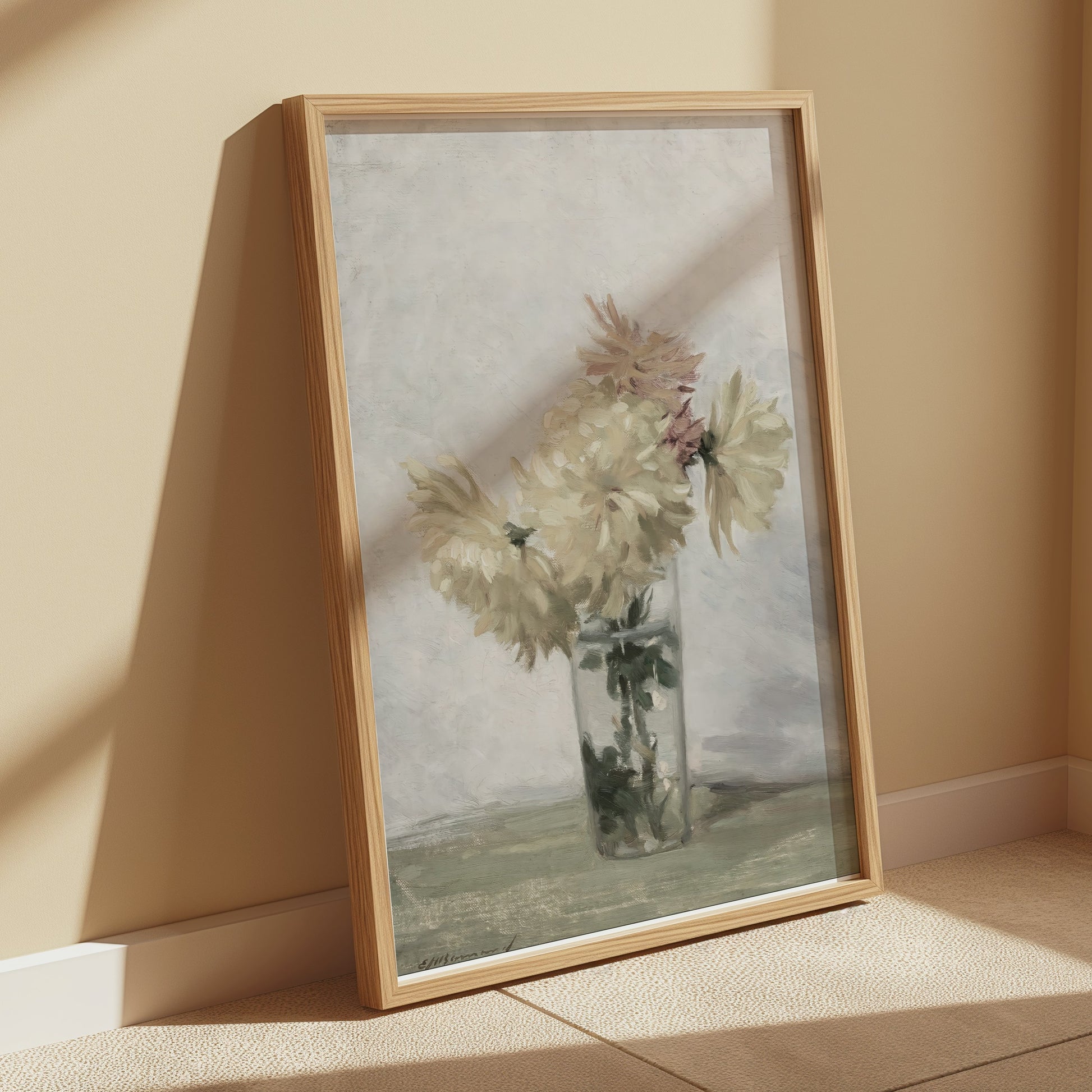 Premium Poster of Beautiful Flower Arrangement in Glass Vase Posters