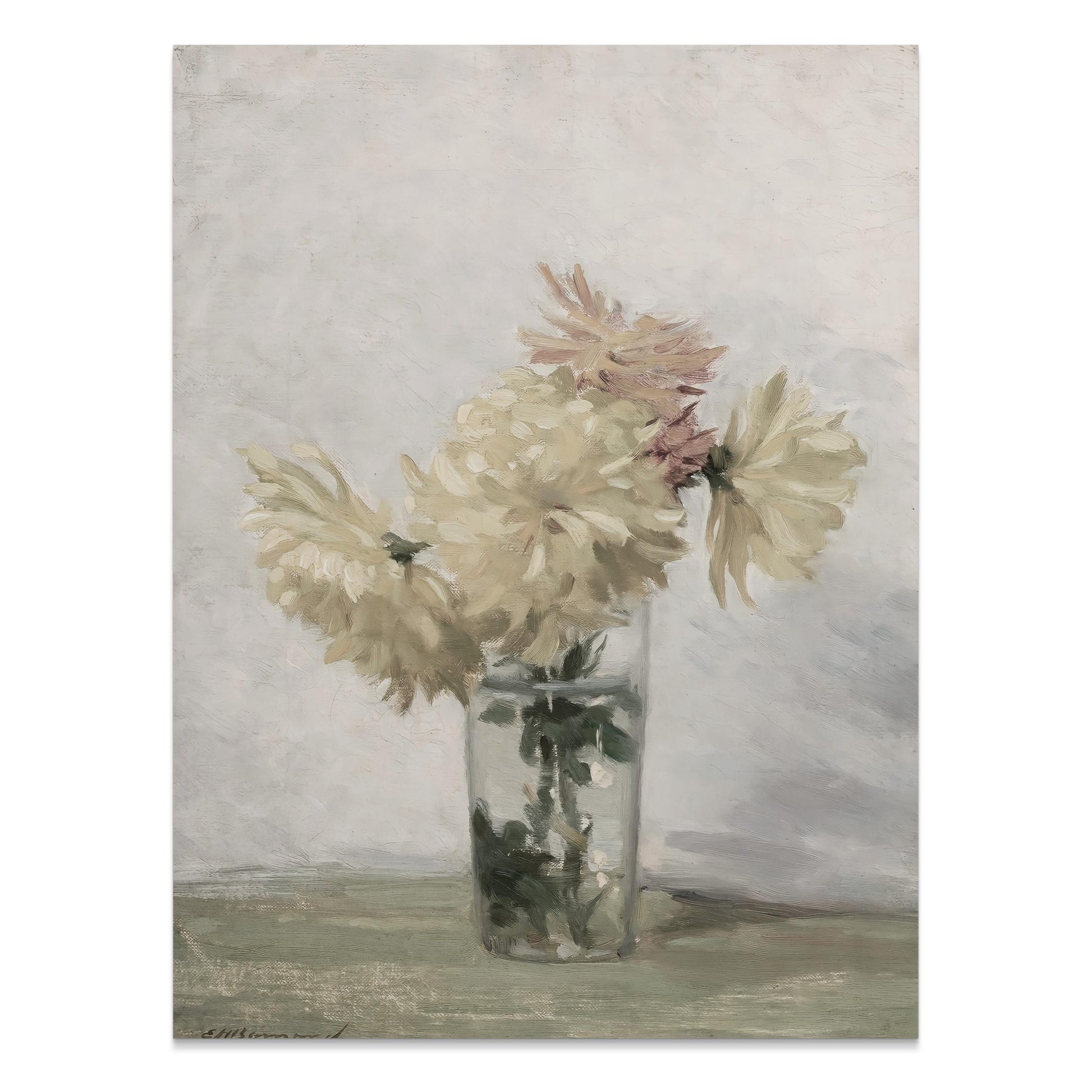 Premium Poster of Beautiful Flower Arrangement in Glass Vase Posters