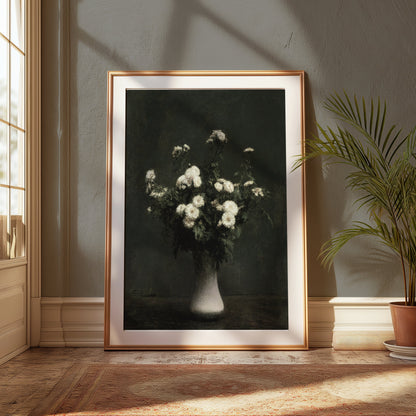 Premium Poster of Beautiful Flower Vase Still Life Art Print Posters