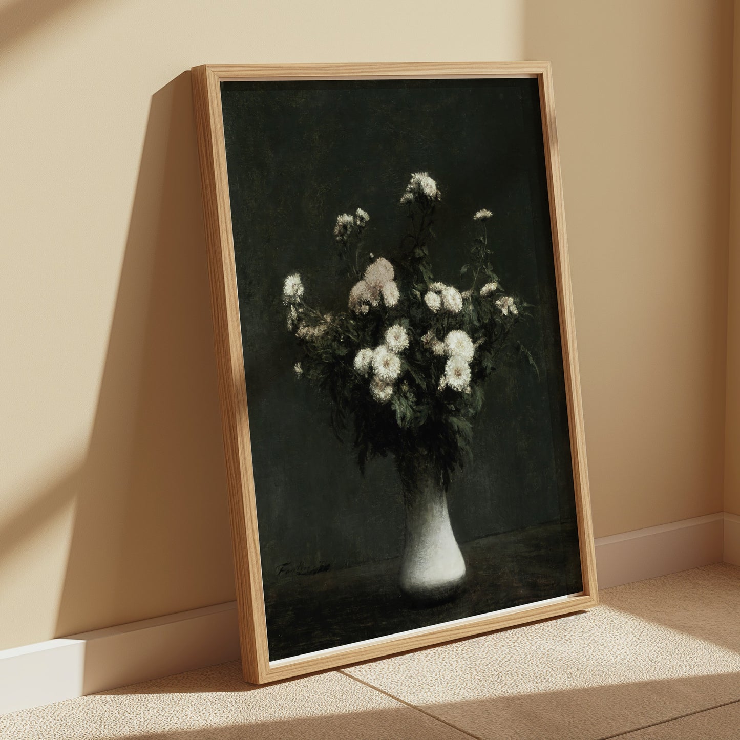 Premium Poster of Beautiful Flower Vase Still Life Art Print Posters