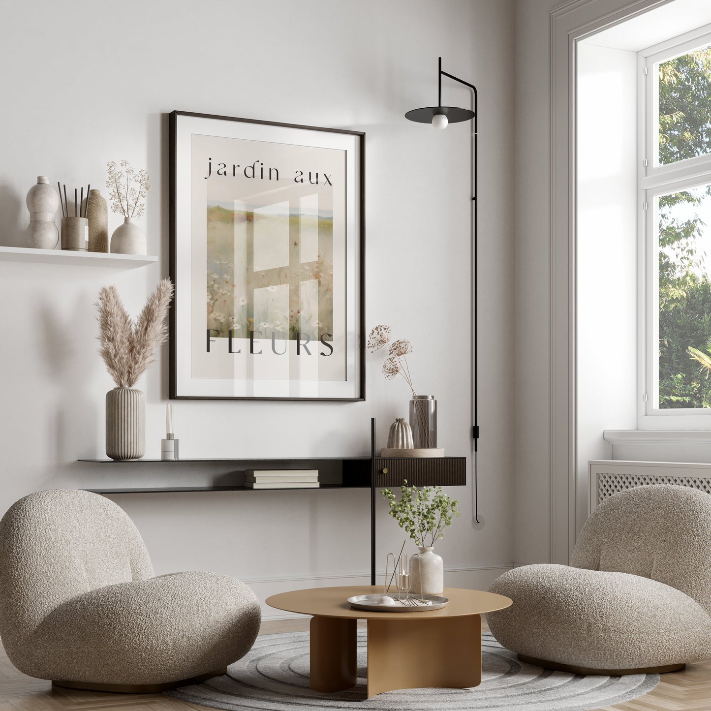 Premium Poster of Beautiful Garden Flowers Nature Scene Posters