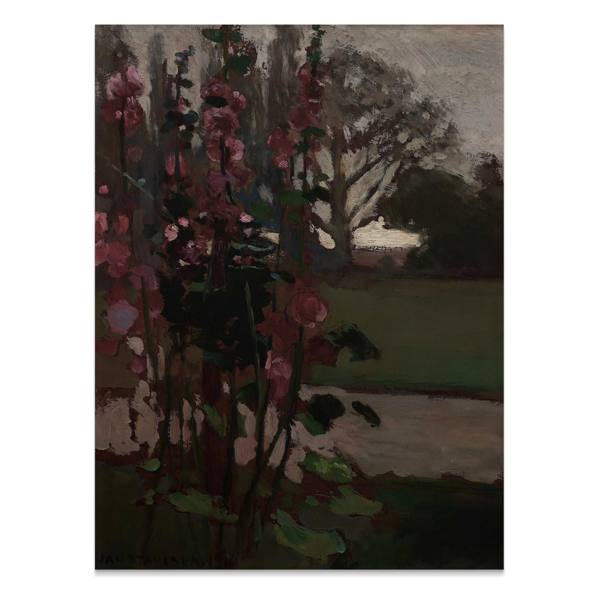 Premium Poster of Beautiful Garden Scene with Flowers Wall Art Posters