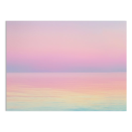Premium Poster of Beautiful Gradient Ocean with Pastel Sky Art Print Posters