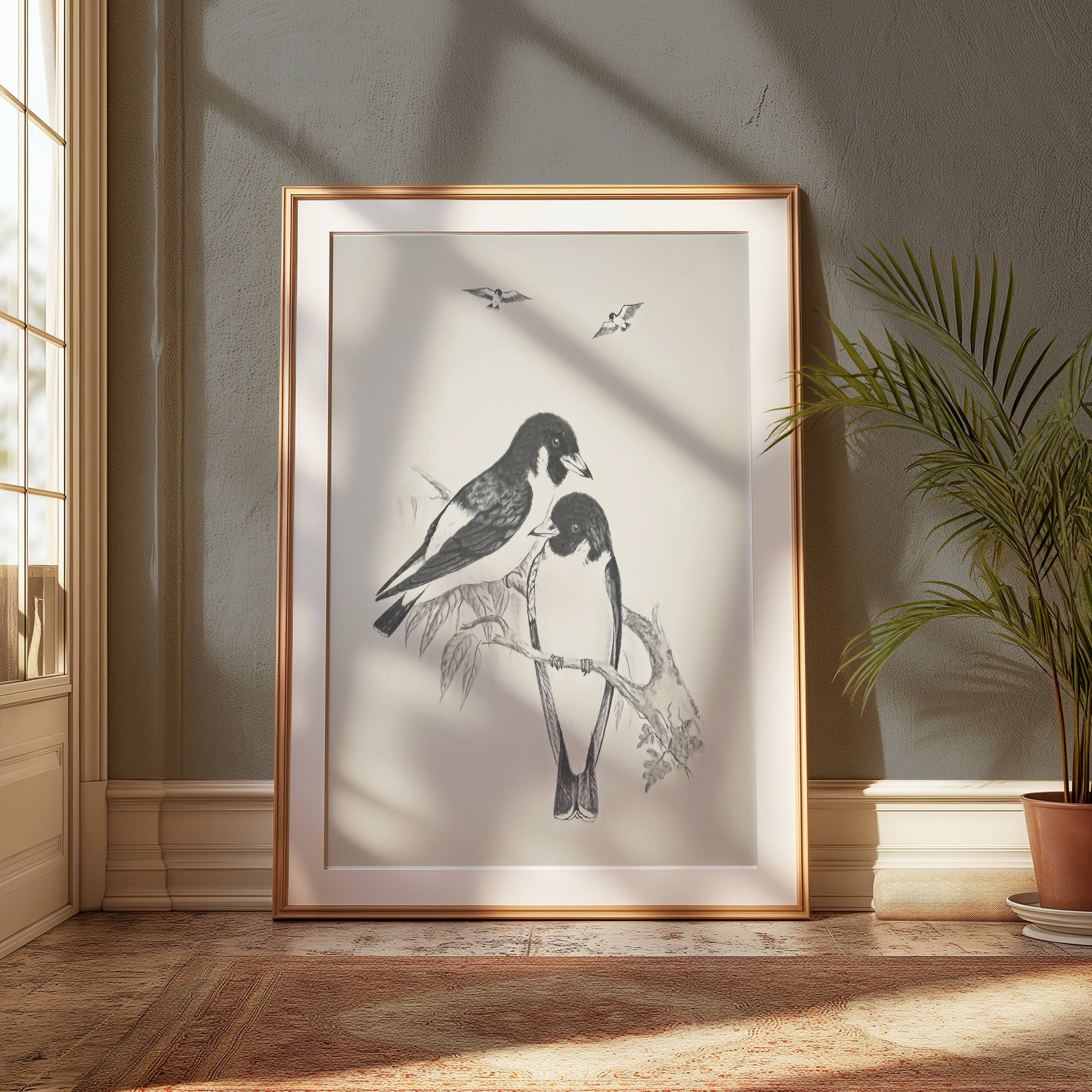 Premium Poster of Beautiful Hand-Drawn Bird Illustration Art Posters