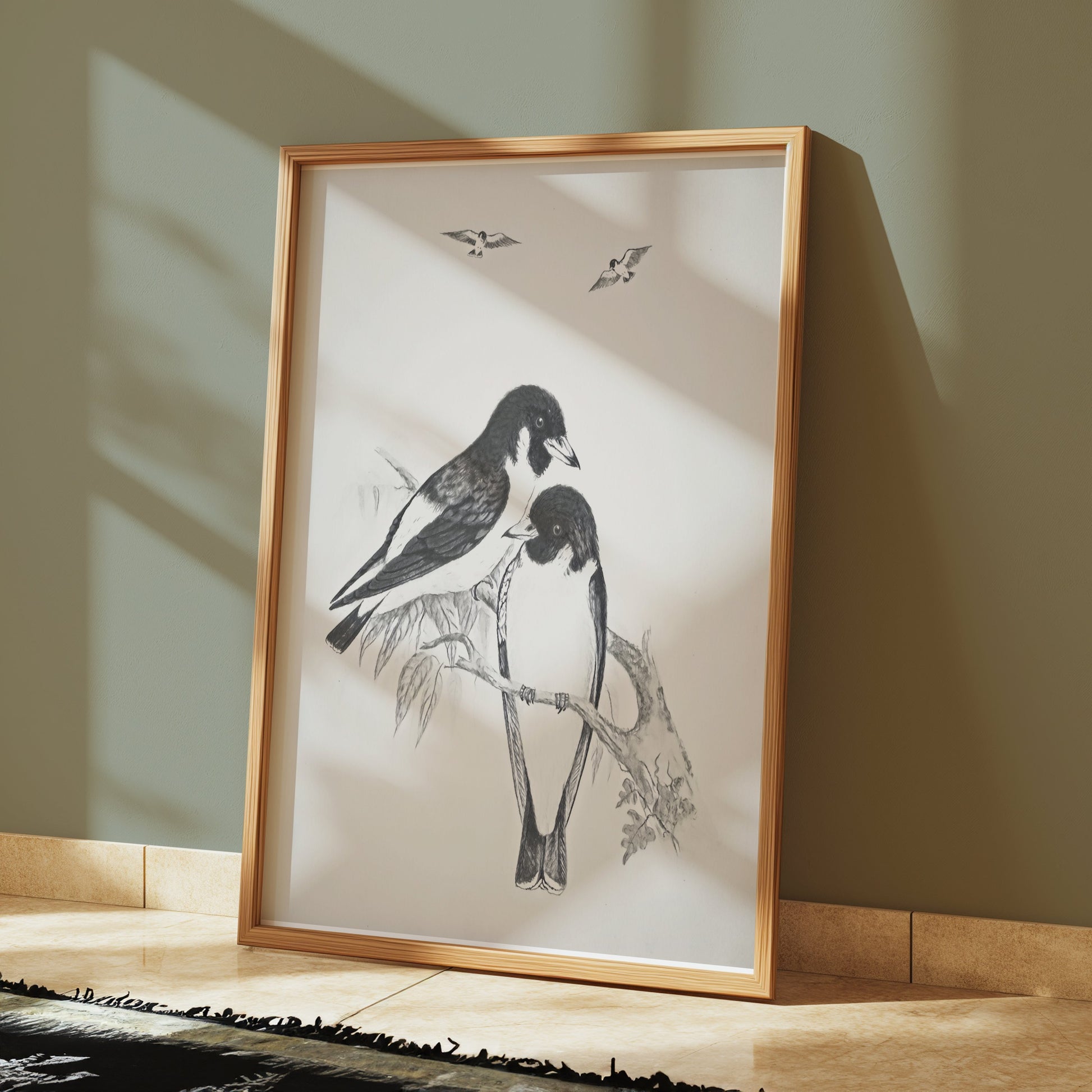 Premium Poster of Beautiful Hand-Drawn Bird Illustration Art Posters