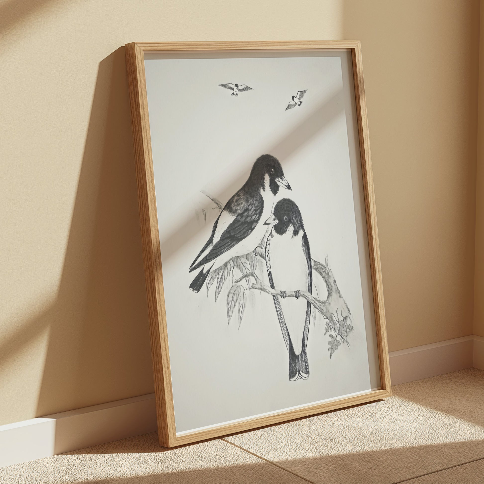 Premium Poster of Beautiful Hand-Drawn Bird Illustration Art Posters