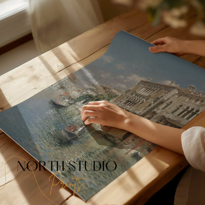 Premium Poster of Beautiful Historic Venice Canal Art Scene Posters
