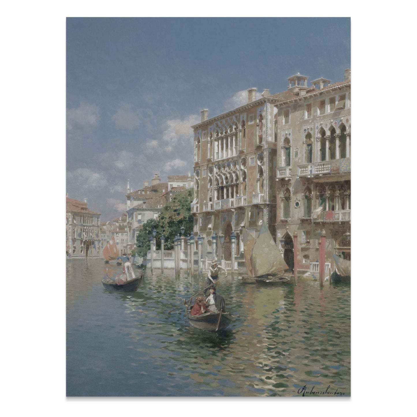 Premium Poster of Beautiful Historic Venice Canal Art Scene Posters