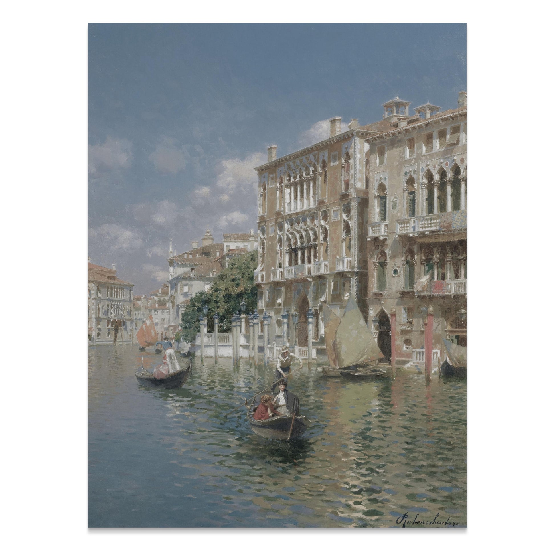 Premium Poster of Beautiful Historic Venice Canal Art Scene Posters