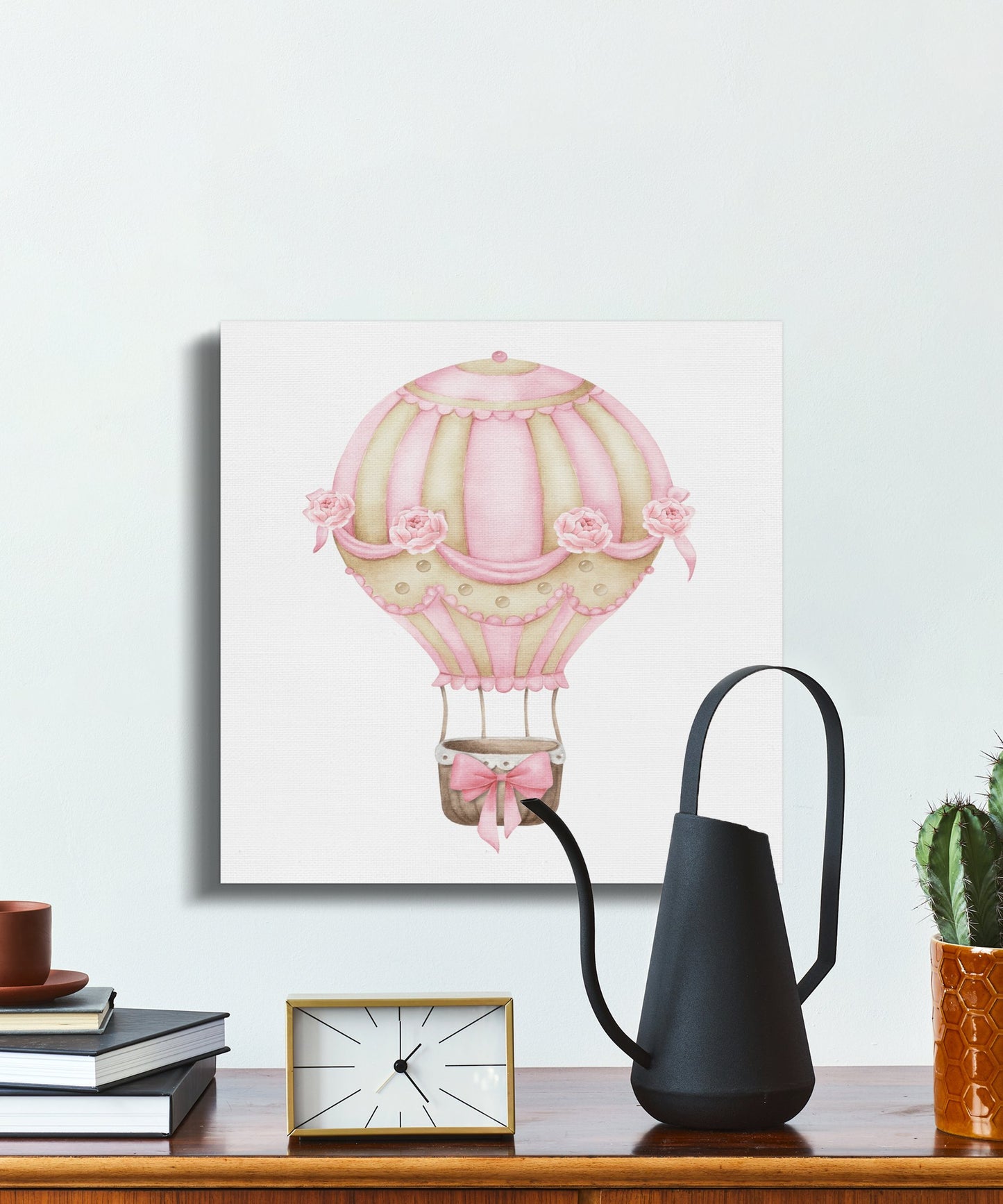 Premium Poster of Beautiful Hot Air Balloon Nursery Wall Art Canvas Wraps