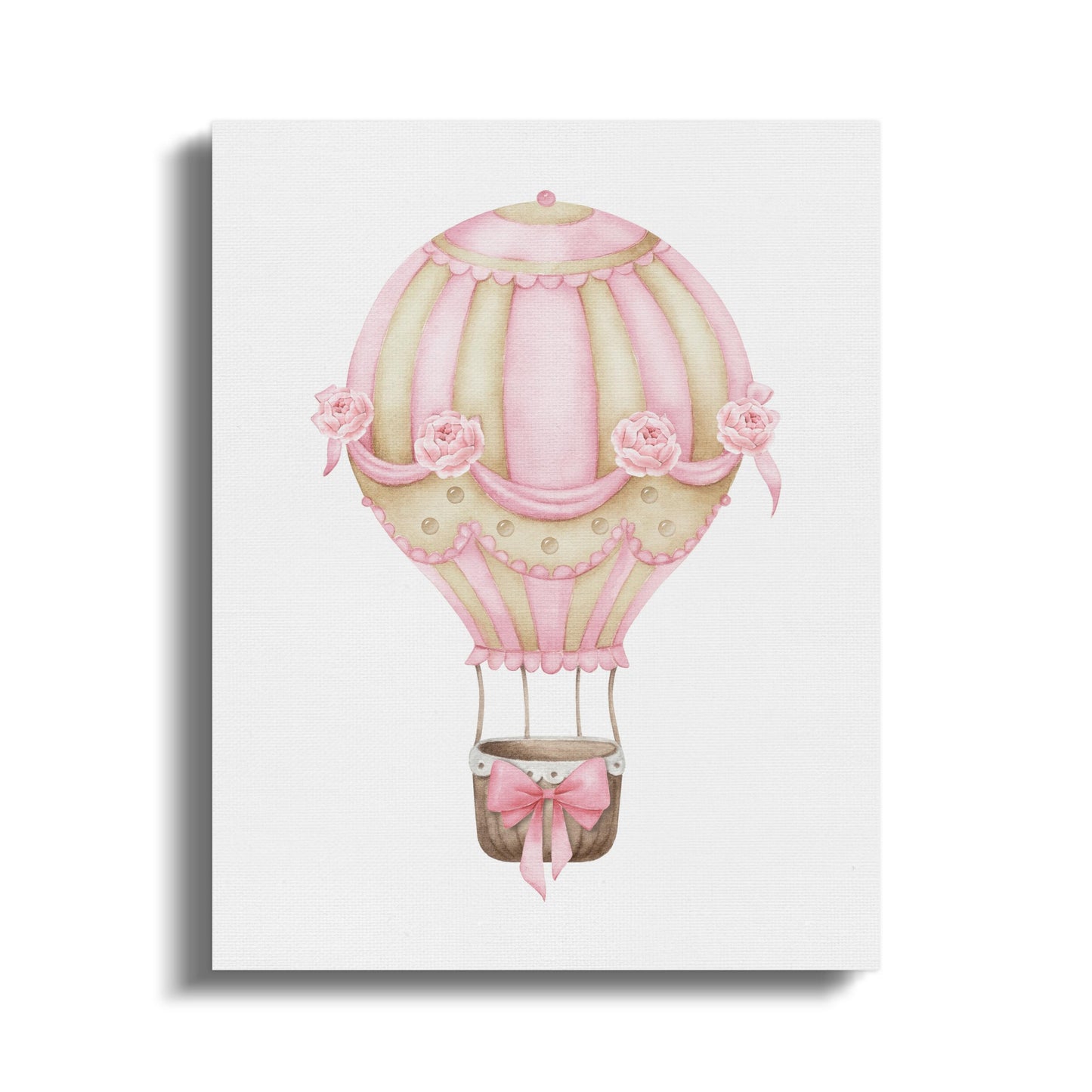 Premium Poster of Beautiful Hot Air Balloon Nursery Wall Art Canvas Wraps