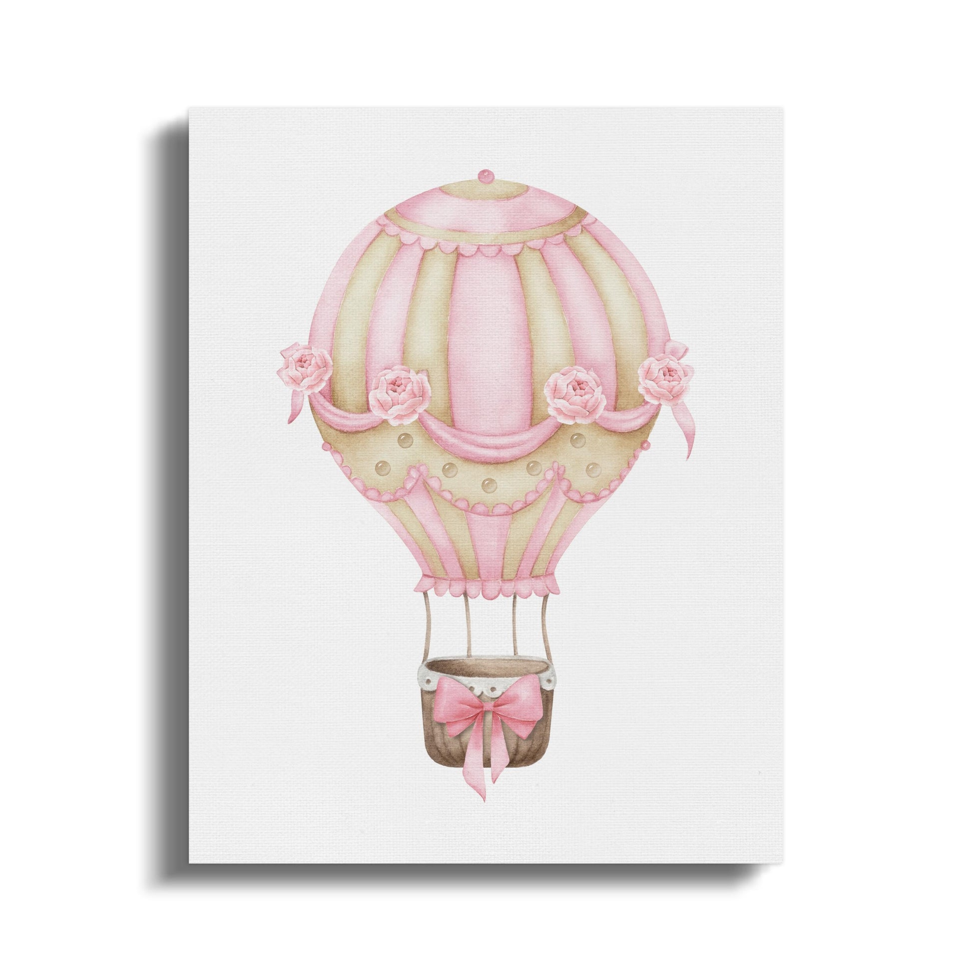 Premium Poster of Beautiful Hot Air Balloon Nursery Wall Art Canvas Wraps