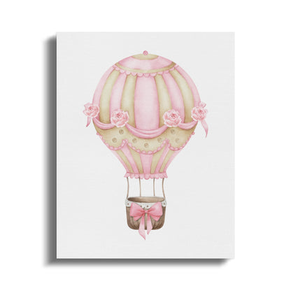 Premium Poster of Beautiful Hot Air Balloon Nursery Wall Art Canvas Wraps