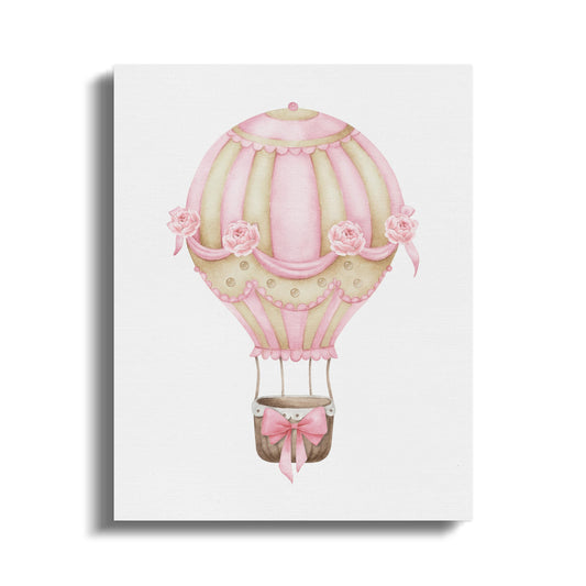 Premium Poster of Beautiful Hot Air Balloon Nursery Wall Art Canvas Wraps
