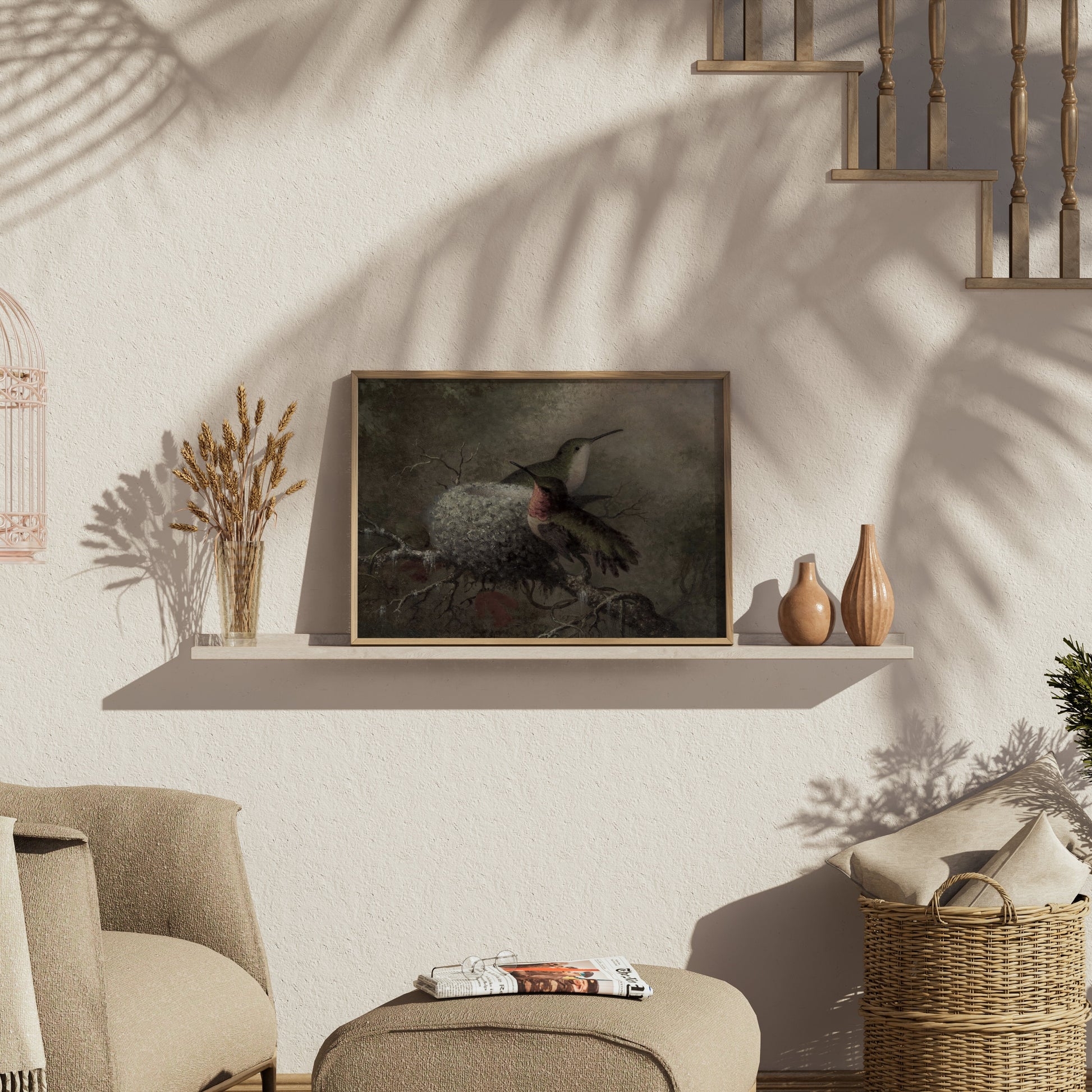 Premium Poster of Beautiful Hummingbirds in Nature Wall Art Posters