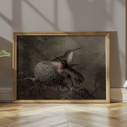 Premium Poster of Beautiful Hummingbirds in Nature Wall Art Posters