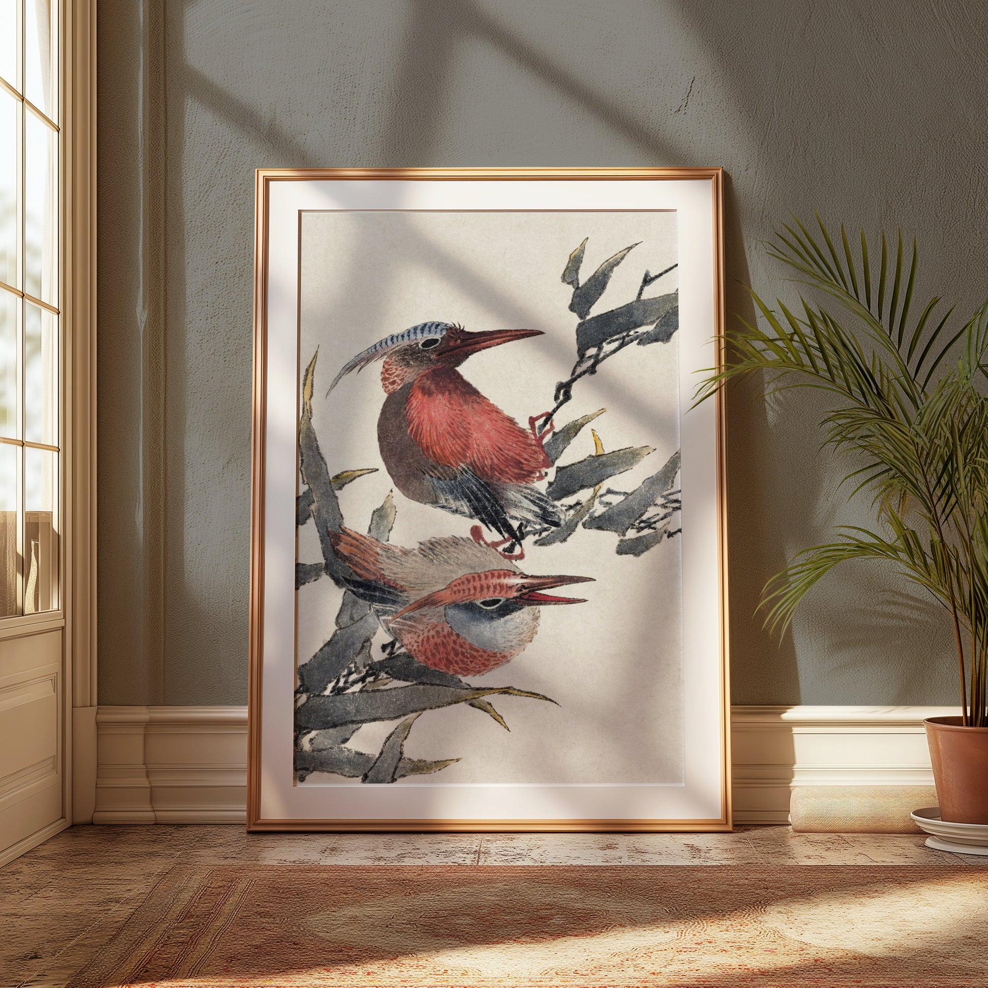 Premium Poster of Beautiful Illustration of Colorful Birds Print Posters