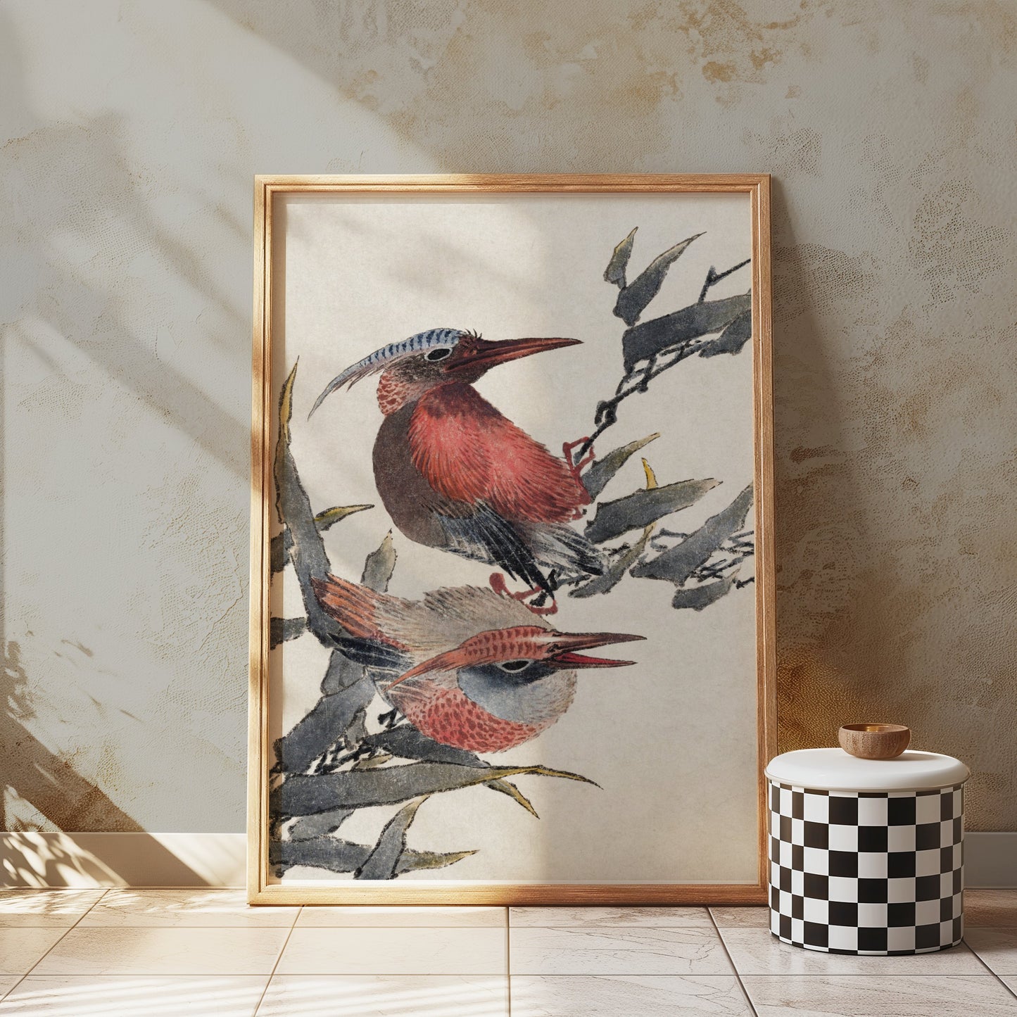 Premium Poster of Beautiful Illustration of Colorful Birds Print Posters