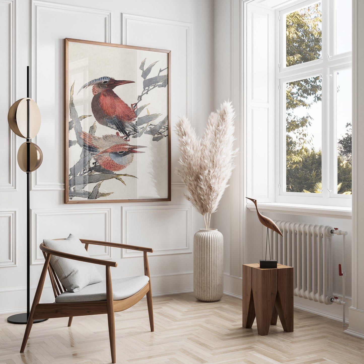 Premium Poster of Beautiful Illustration of Colorful Birds Print Posters
