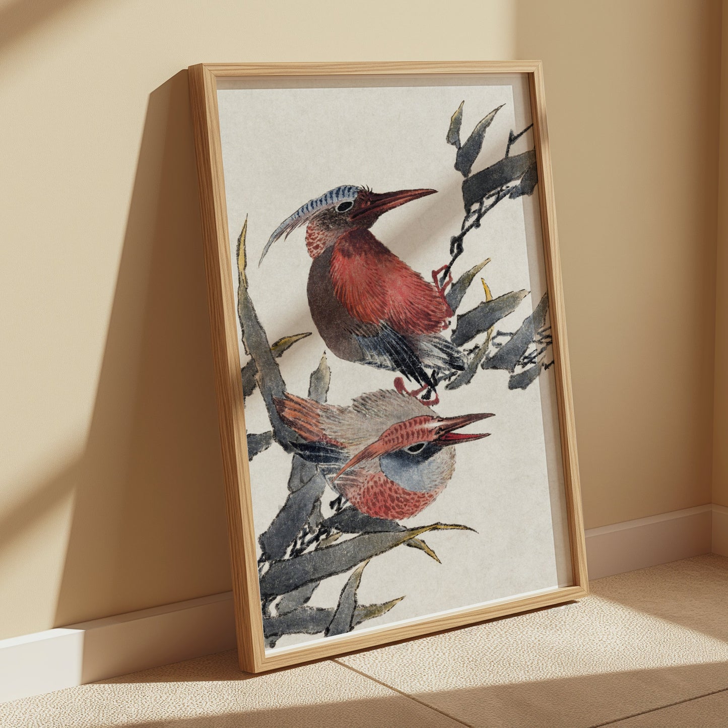 Premium Poster of Beautiful Illustration of Colorful Birds Print Posters