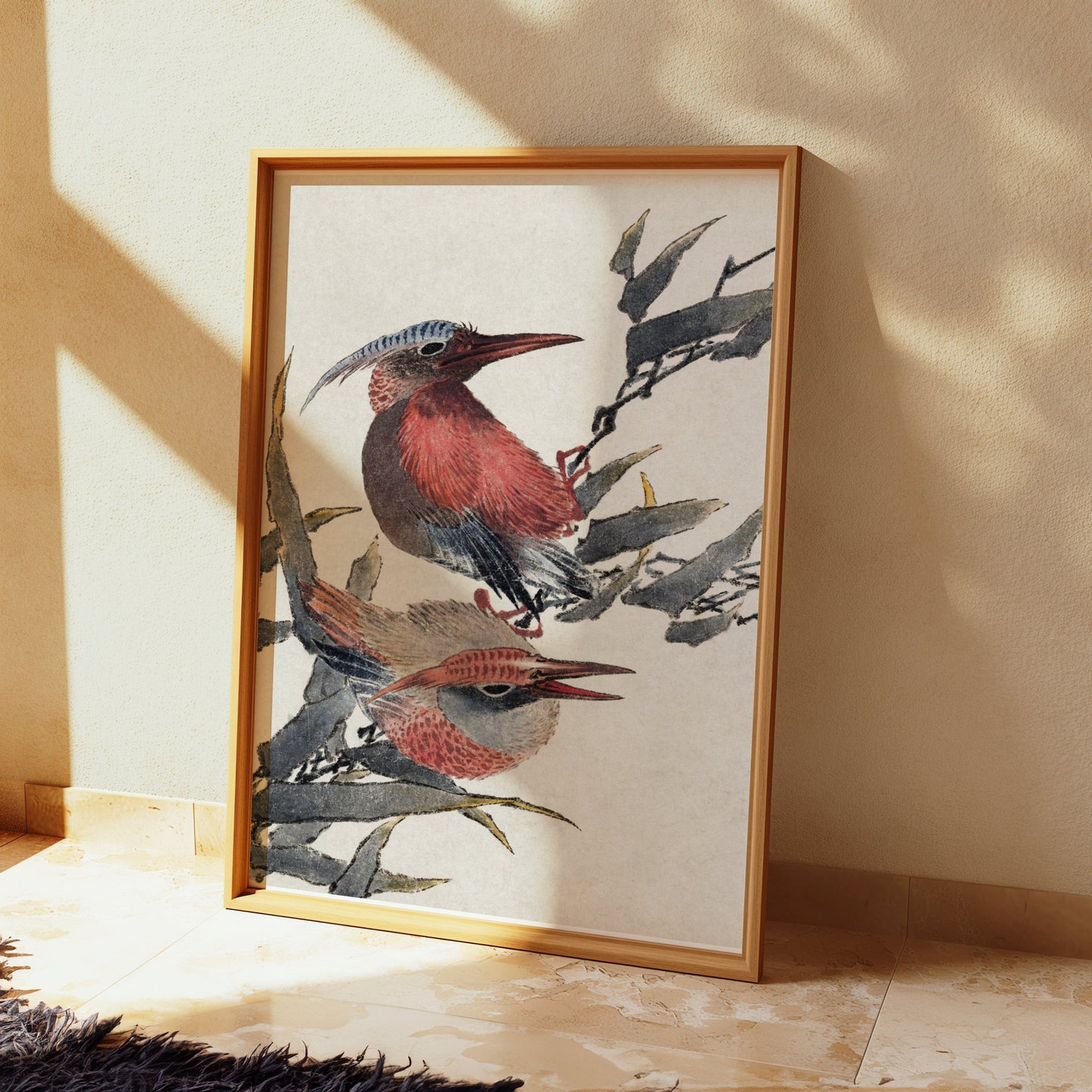 Premium Poster of Beautiful Illustration of Colorful Birds Print Posters