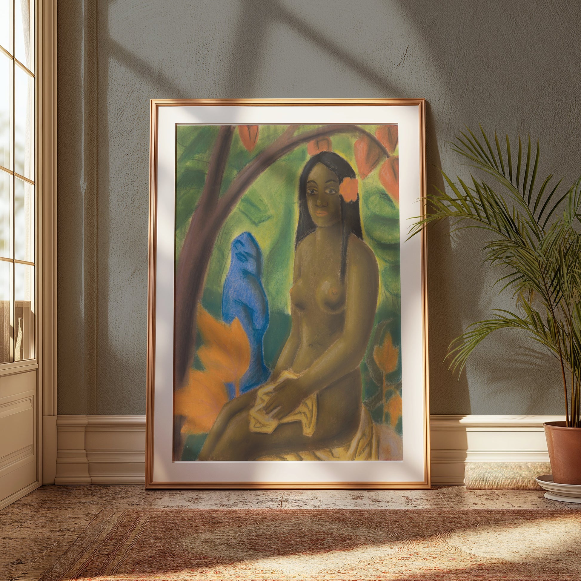 Premium Poster of Beautiful Impressionist Art Woman Sitting Posters