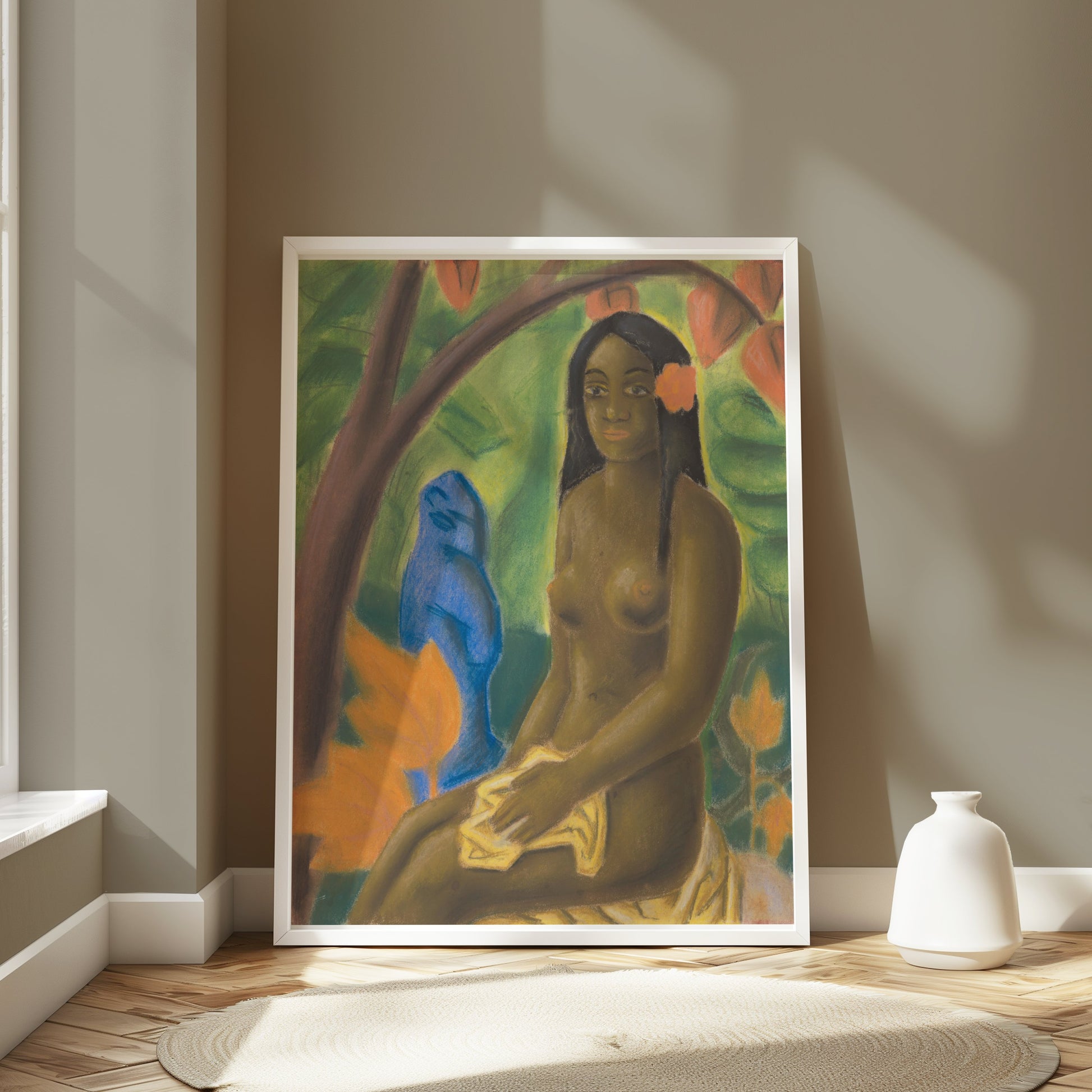 Premium Poster of Beautiful Impressionist Art Woman Sitting Posters