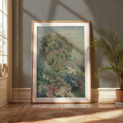Premium Poster of Beautiful Impressionist Garden Scene Art Print Posters