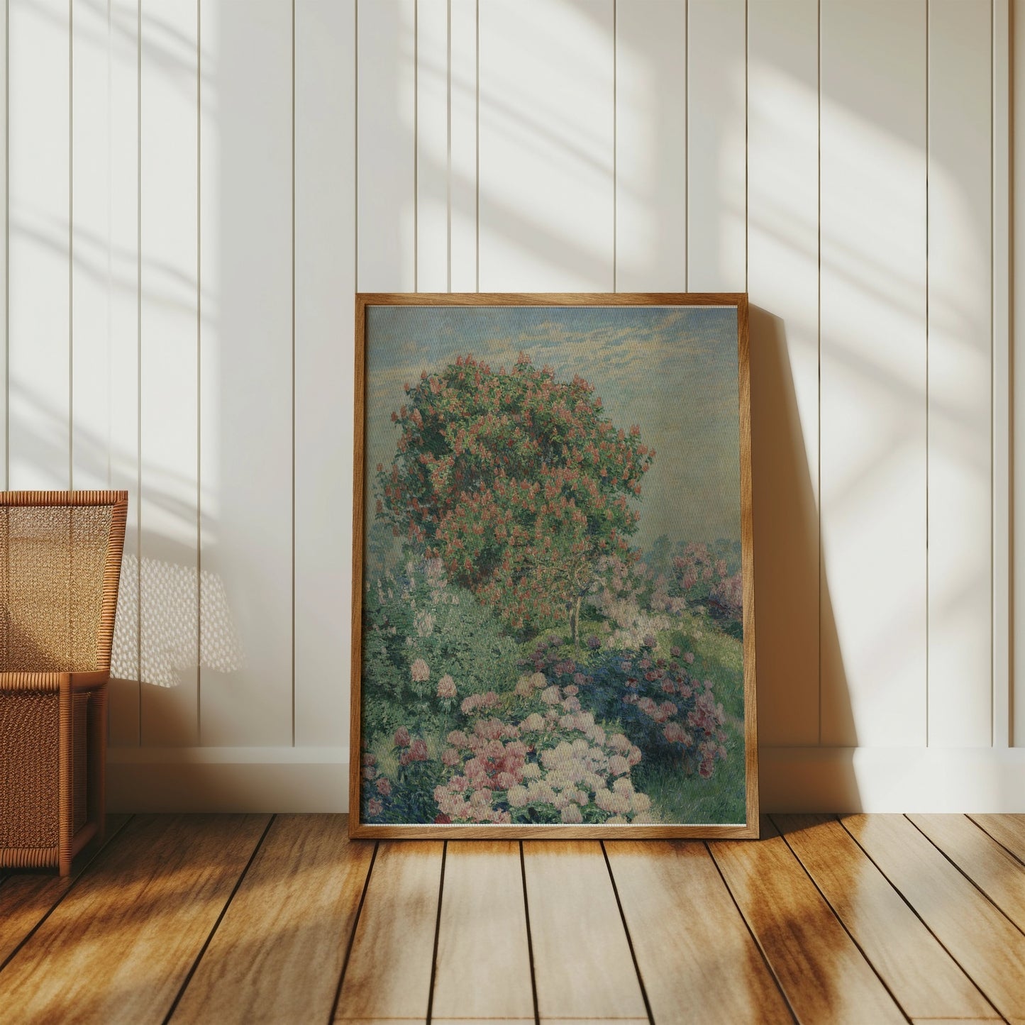 Premium Poster of Beautiful Impressionist Garden Scene Art Print Posters