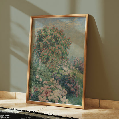 Premium Poster of Beautiful Impressionist Garden Scene Art Print Posters