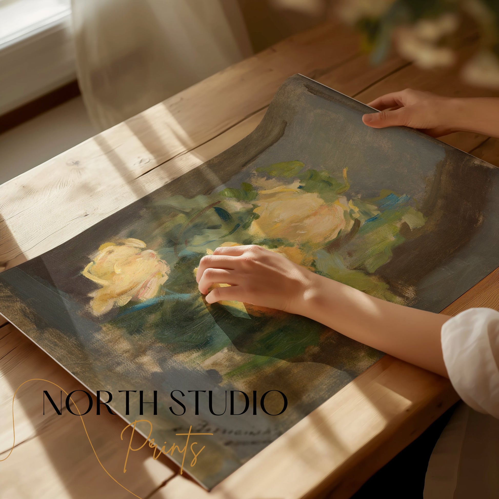 Premium Poster of Beautiful Impressionist Style Floral Art Print Posters