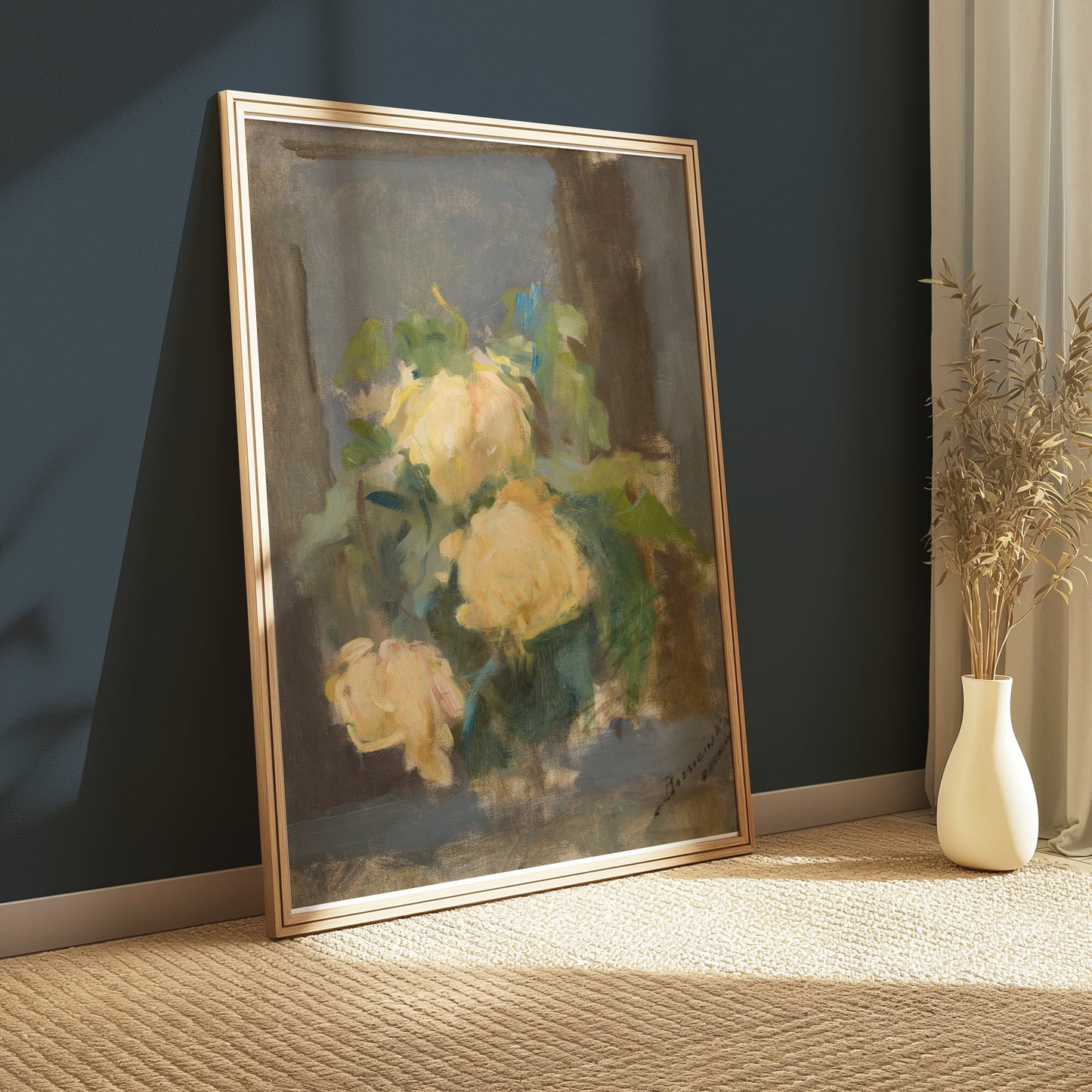 Premium Poster of Beautiful Impressionist Style Floral Art Print Posters
