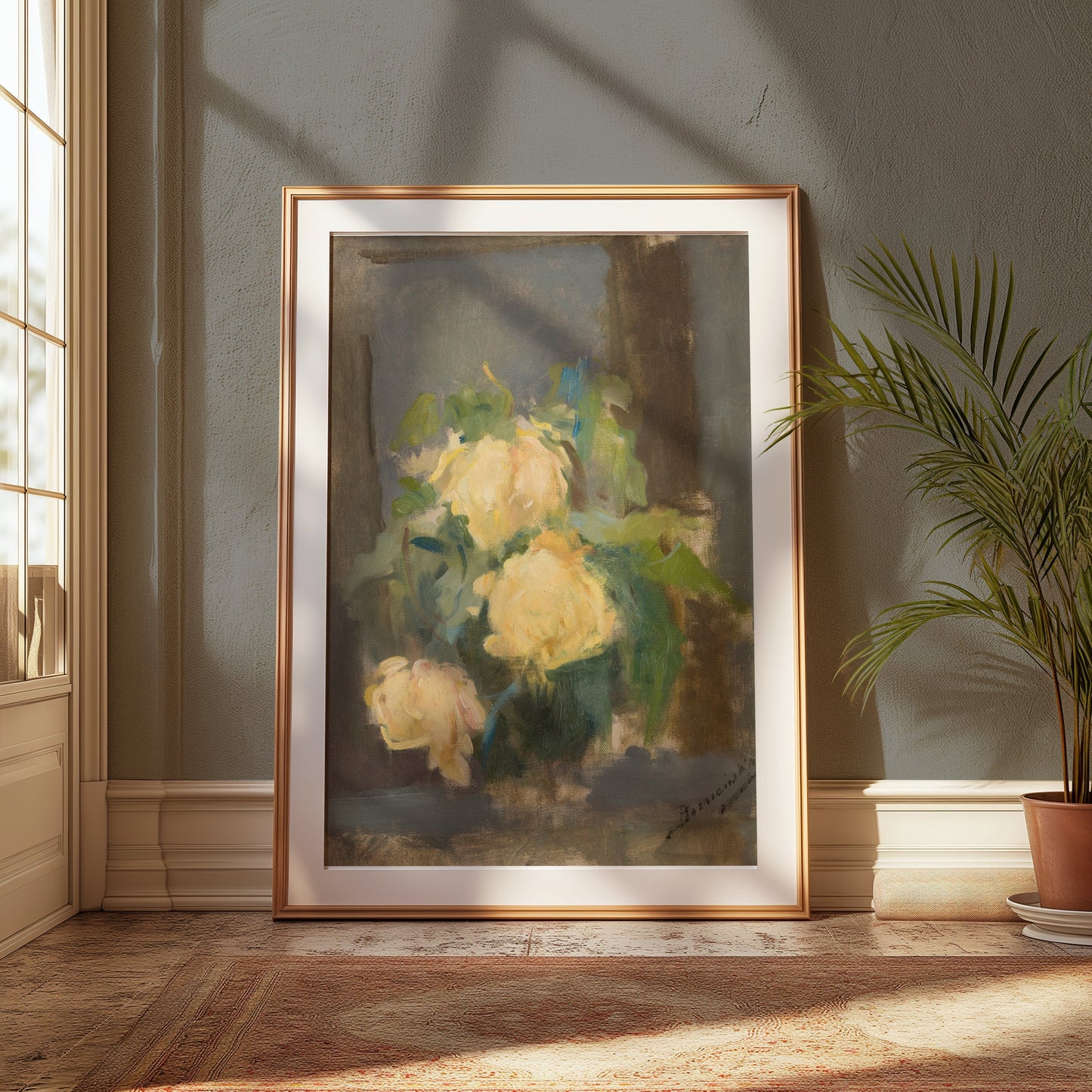 Premium Poster of Beautiful Impressionist Style Floral Art Print Posters