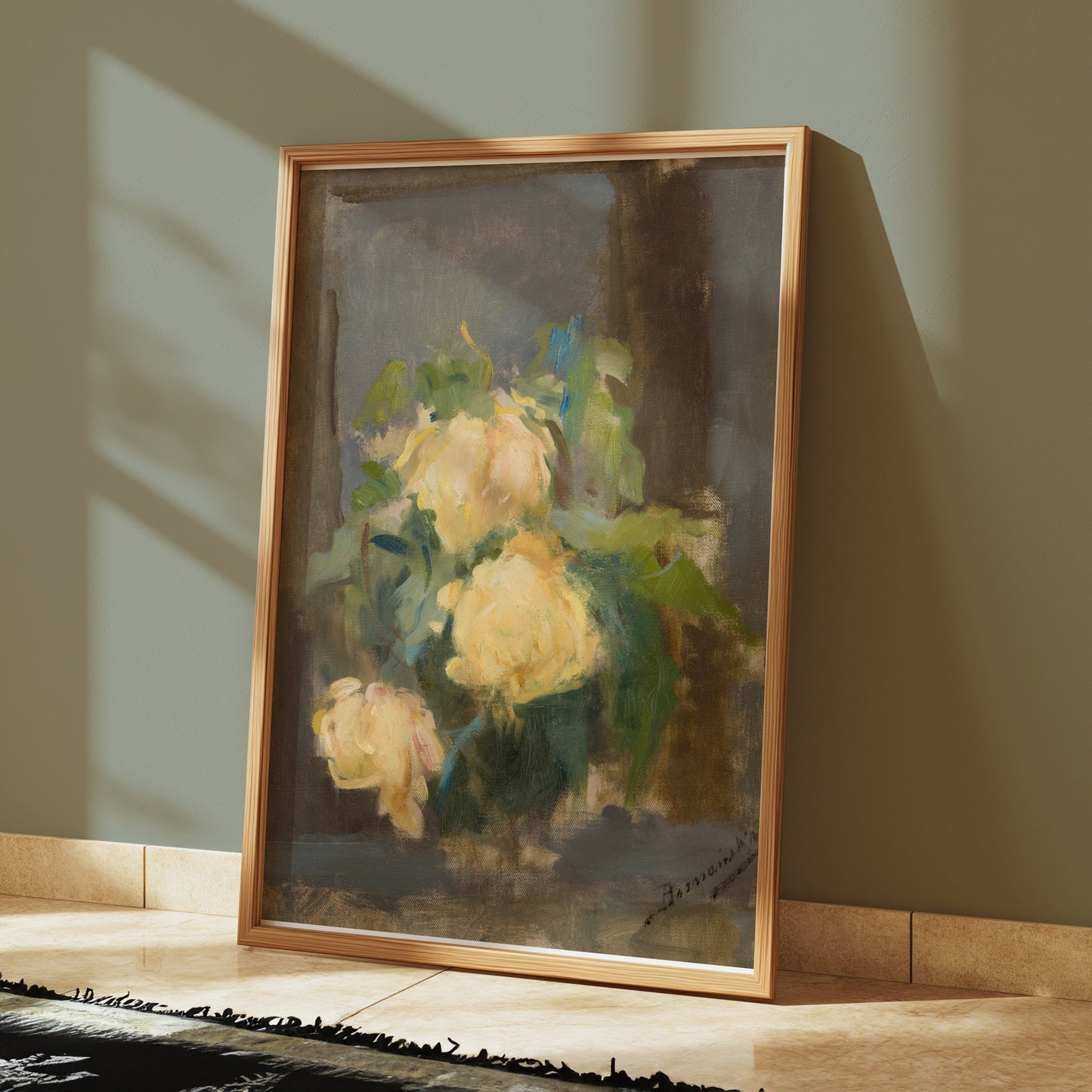 Premium Poster of Beautiful Impressionist Style Floral Art Print Posters