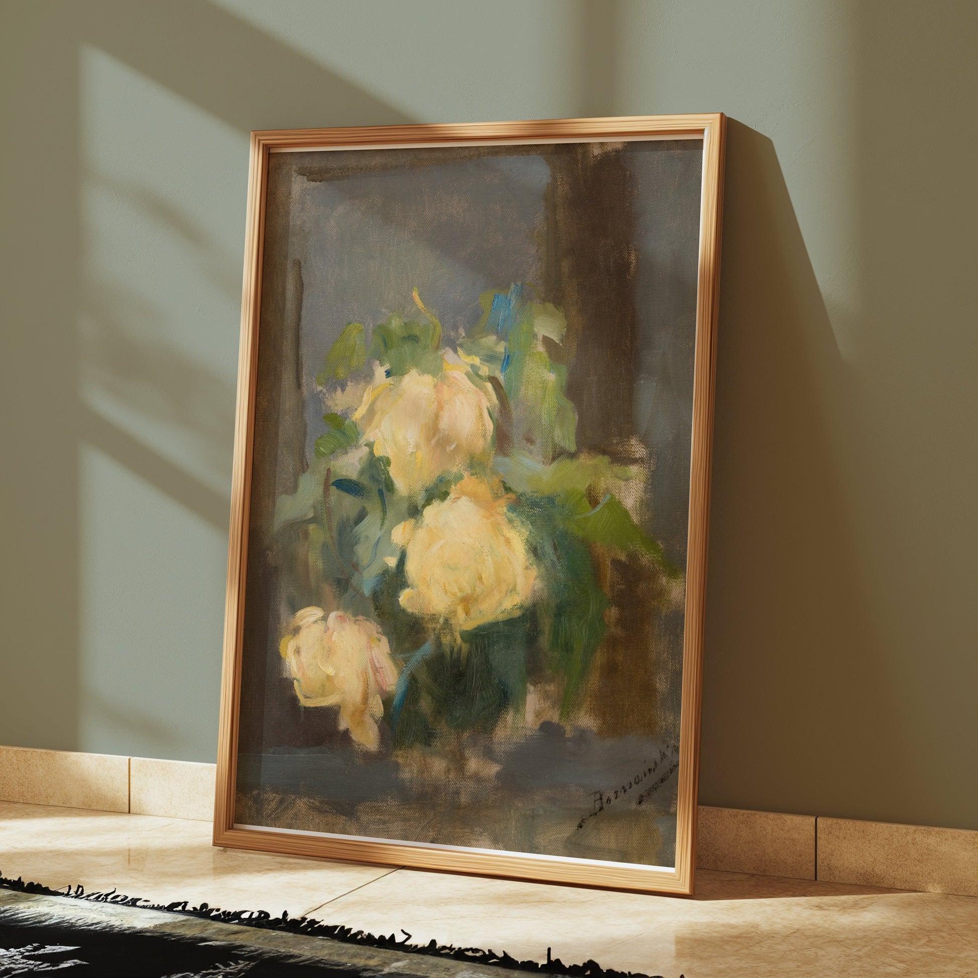 Premium Poster of Beautiful Impressionist Style Floral Art Print Posters
