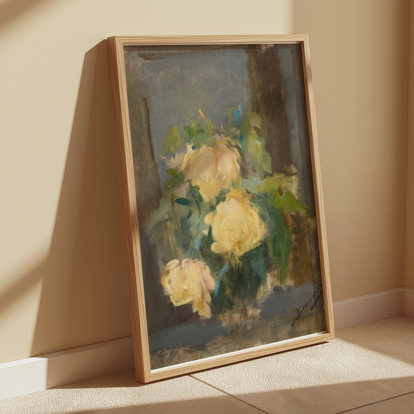 Premium Poster of Beautiful Impressionist Style Floral Art Print Posters