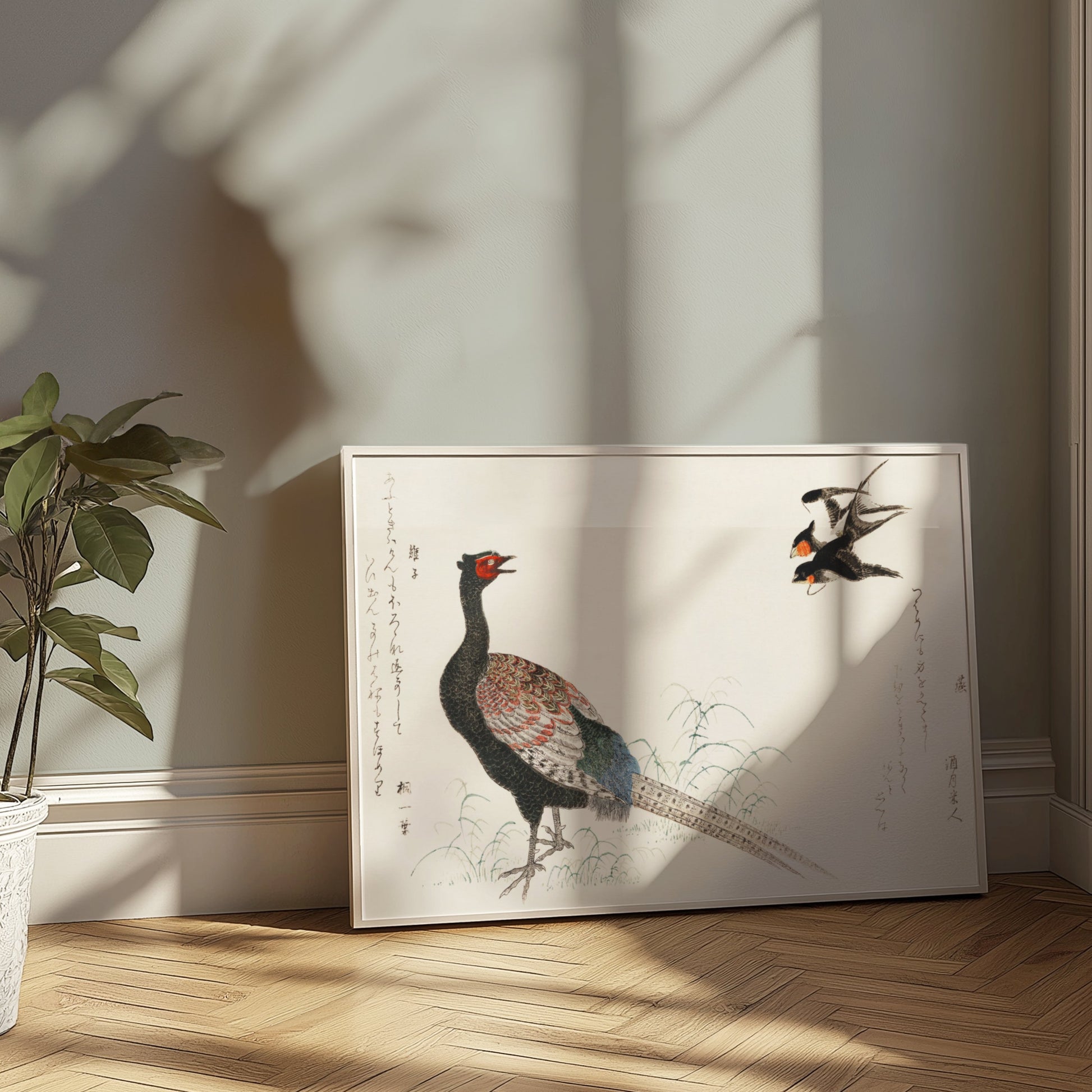 Premium Poster of Beautiful Japanese Art of Pheasant and Birds Posters