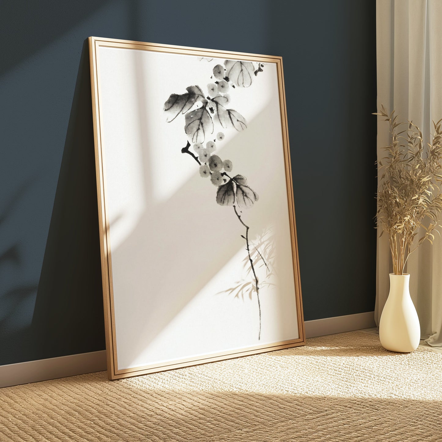 Premium Poster of Beautiful Japanese Minimalist Floral Art Posters