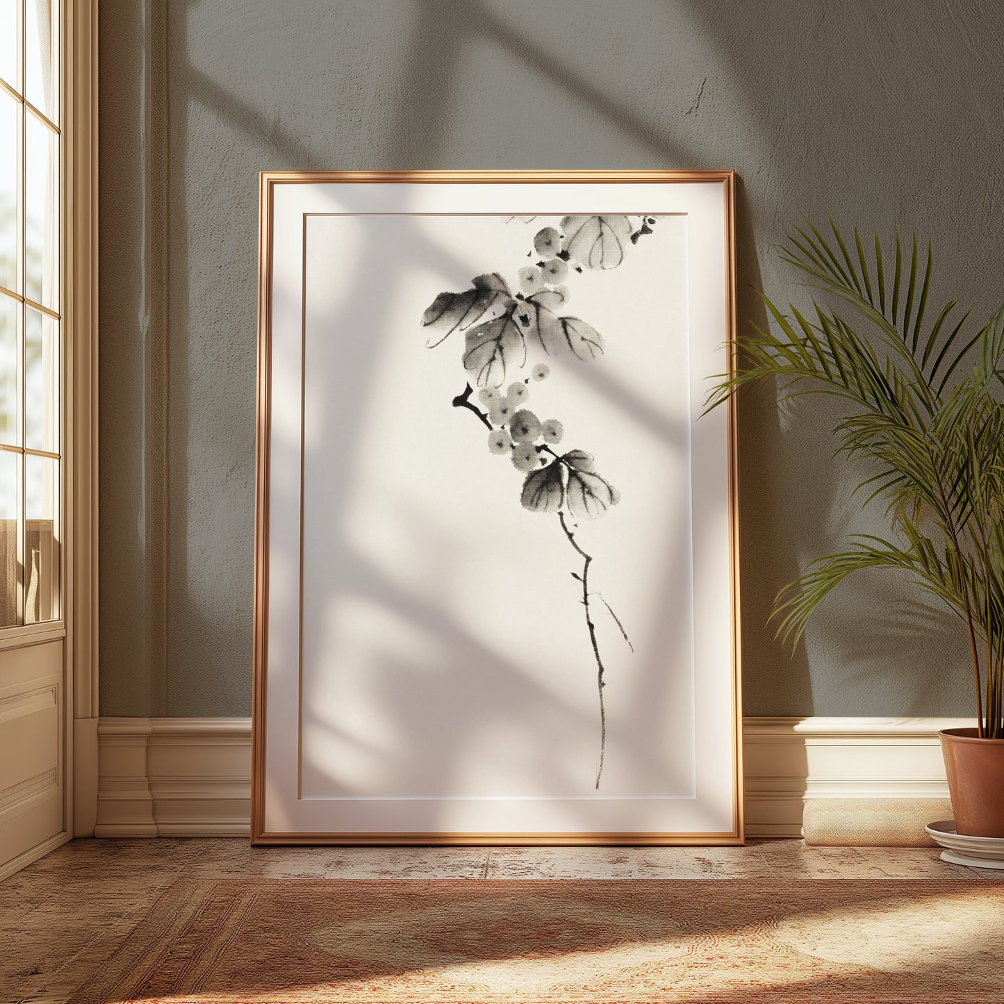 Premium Poster of Beautiful Japanese Minimalist Floral Art Posters