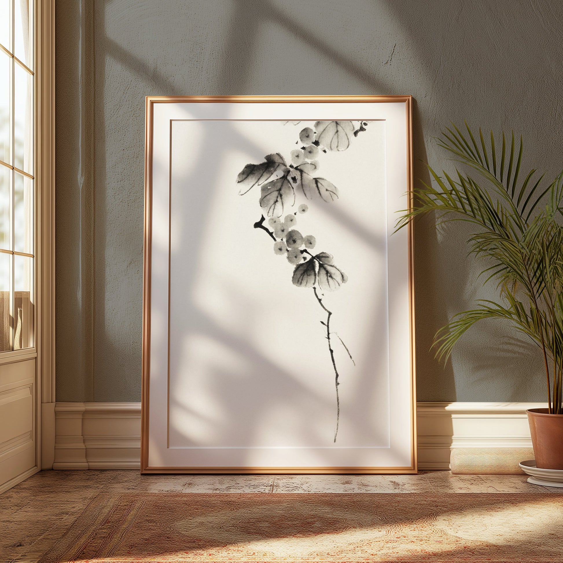 Premium Poster of Beautiful Japanese Minimalist Floral Art Posters