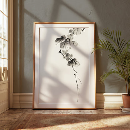 Premium Poster of Beautiful Japanese Minimalist Floral Art Posters